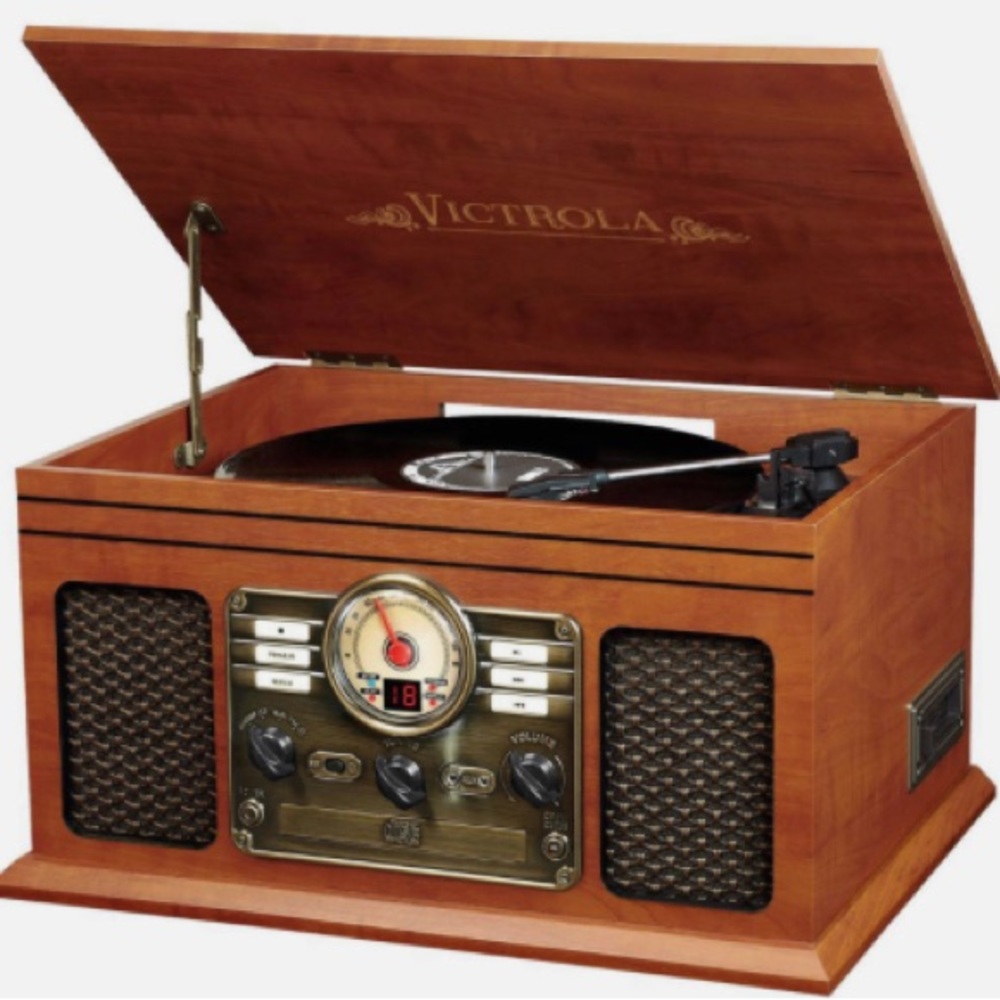 Victrola Nostalgic 6-in-1 Record Player & Multimedia Center, Weight 17.6 pounds